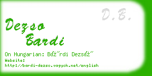 dezso bardi business card